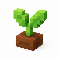 Green seedling in soil